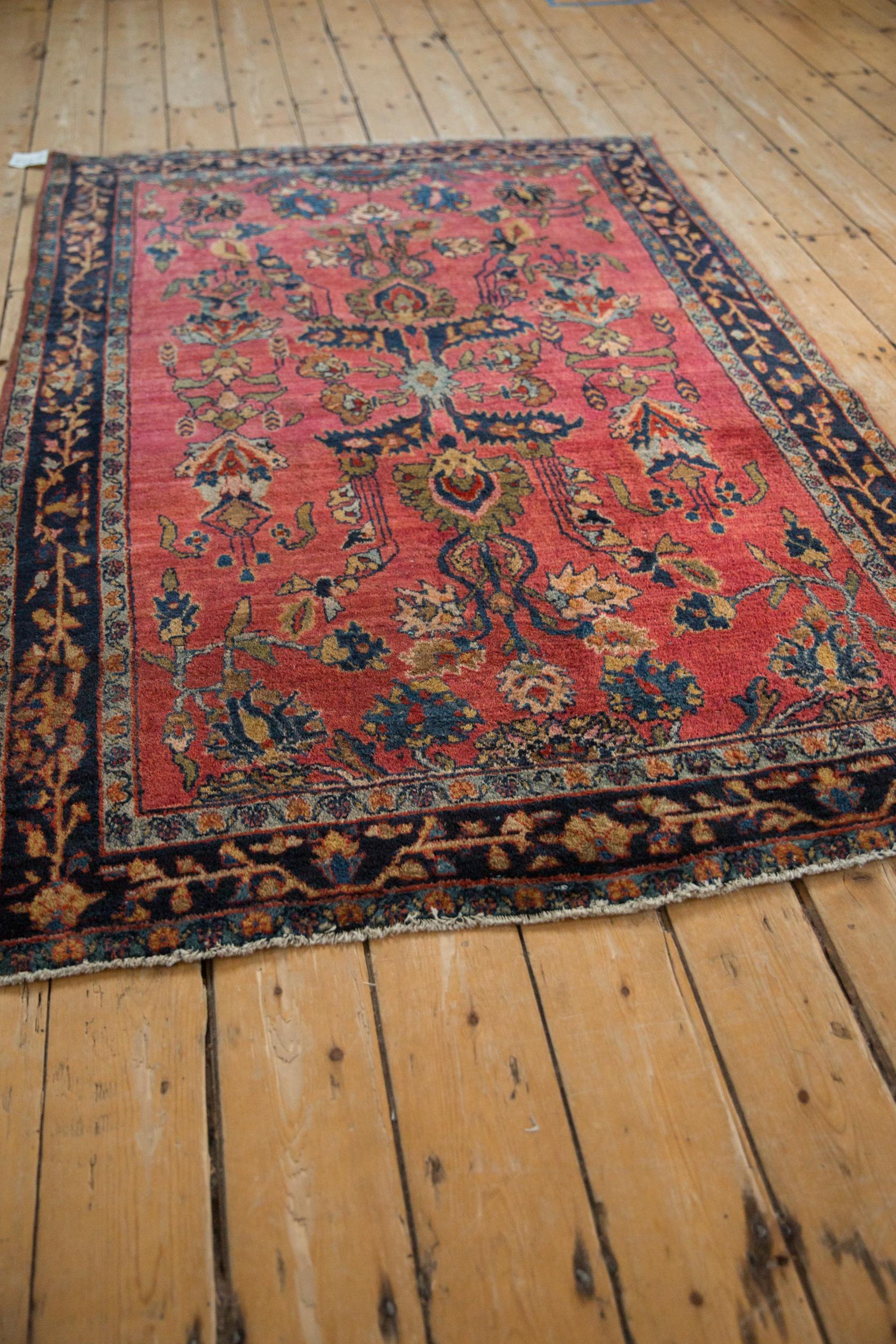 Antiker feiner Sarouk-Teppich (Wolle) im Angebot