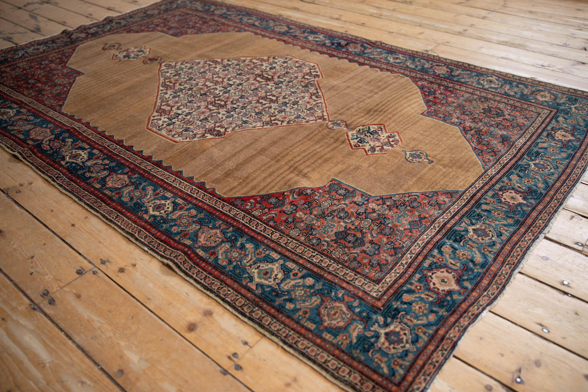 Hand-Knotted Antique Fine Senneh Rug For Sale