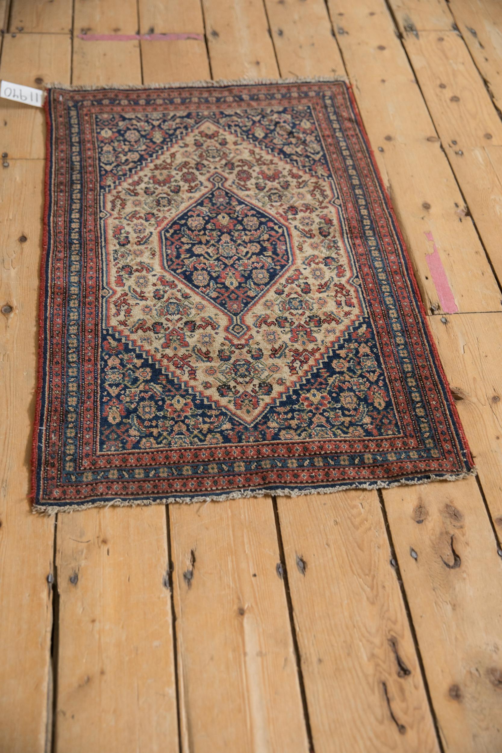 Persian Antique Fine Senneh Rug Mat For Sale