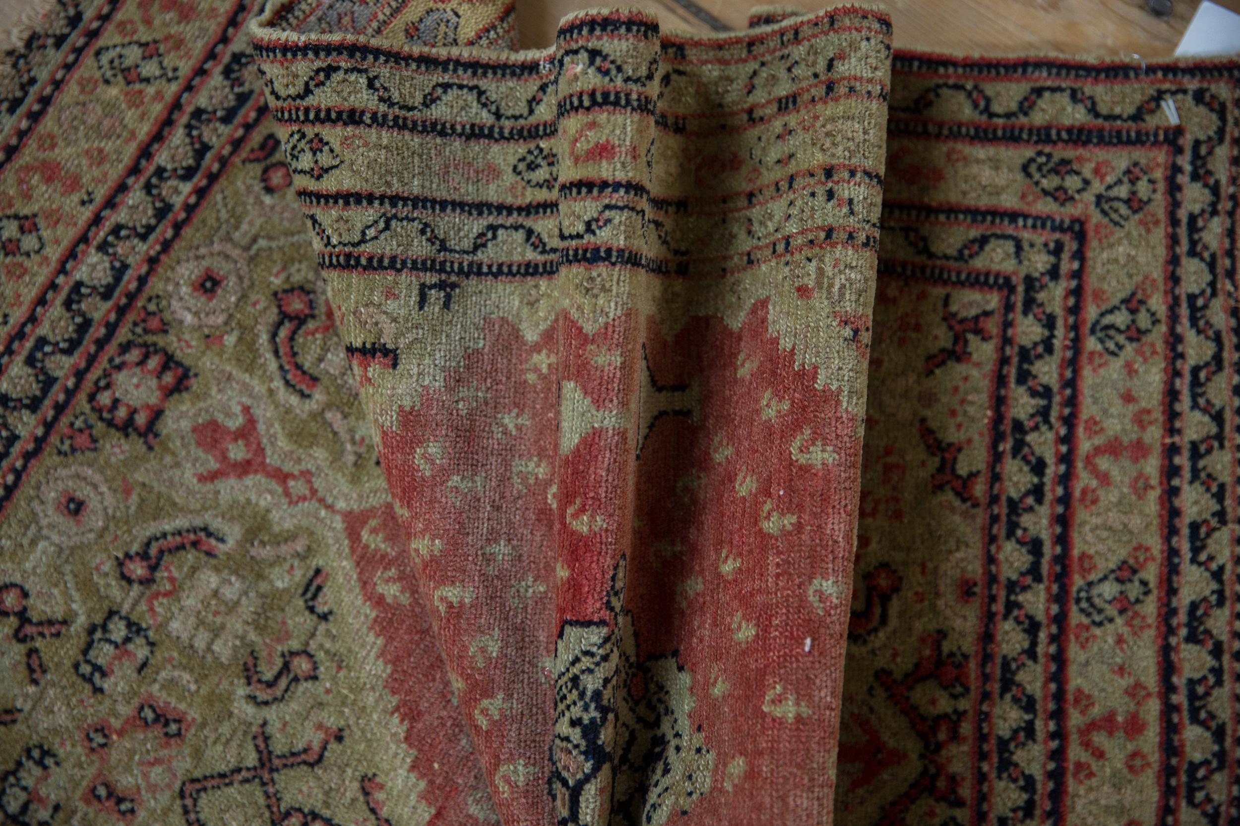Antique Fine Senneh Rug Mat In Fair Condition For Sale In Katonah, NY