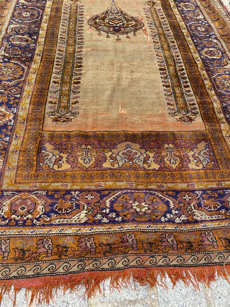 Bobyrug's Antique Fine Silk Turkish Anatolian Distressed Cesareh Rug im Angebot 5