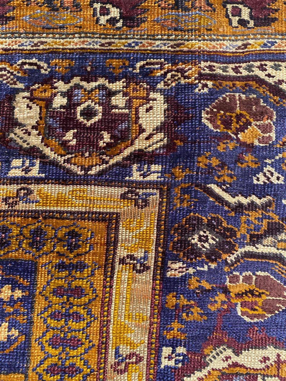 Bobyrug’s Antique Fine Silk Turkish Anatolian Distressed Cesareh Rug For Sale 12