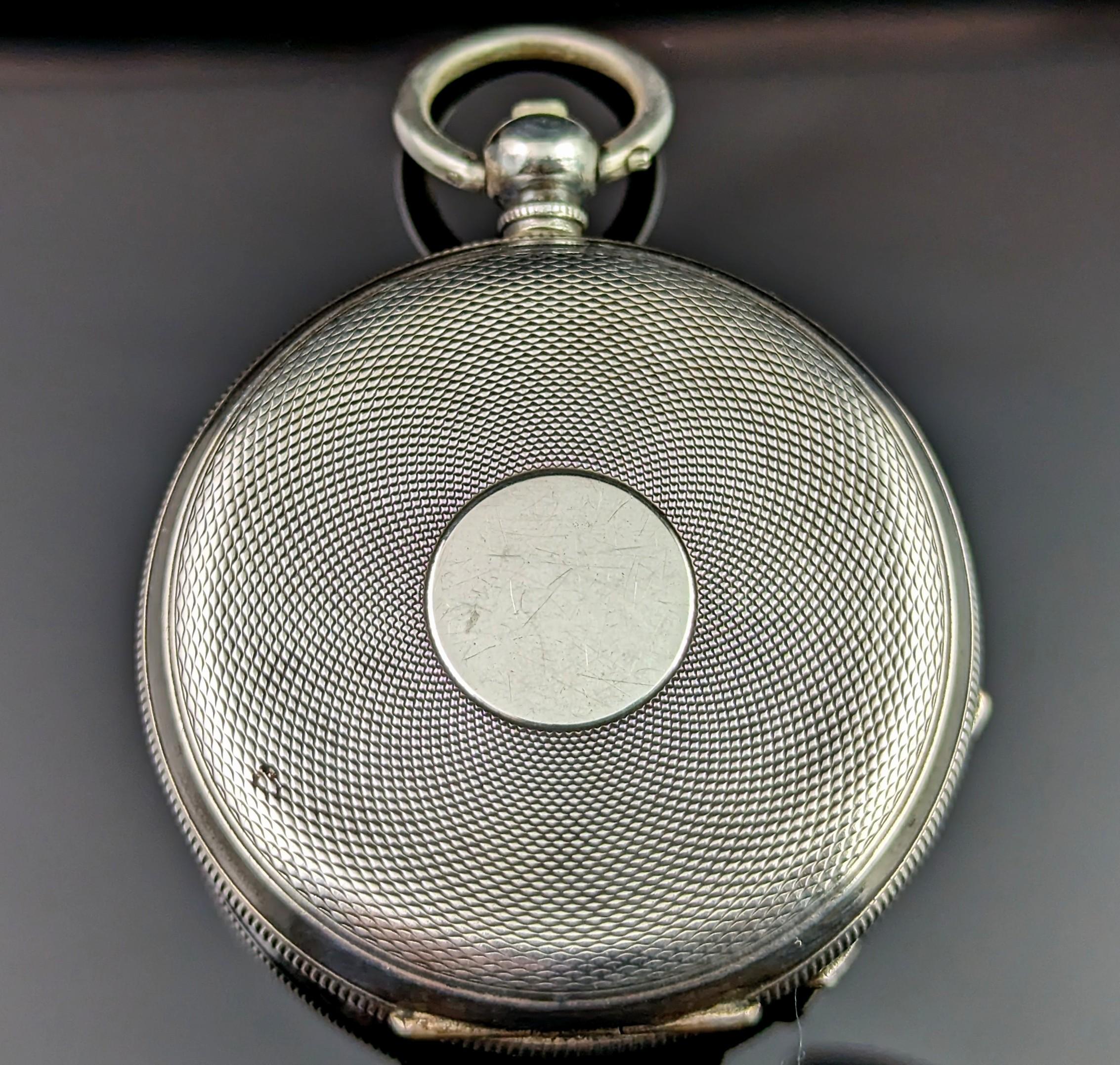 Antique Fine Silver Pocket Watch, Fob Watch, Acme 4