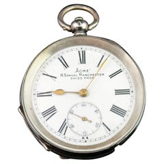 Antique Fine Silver Pocket Watch, Fob Watch, Acme