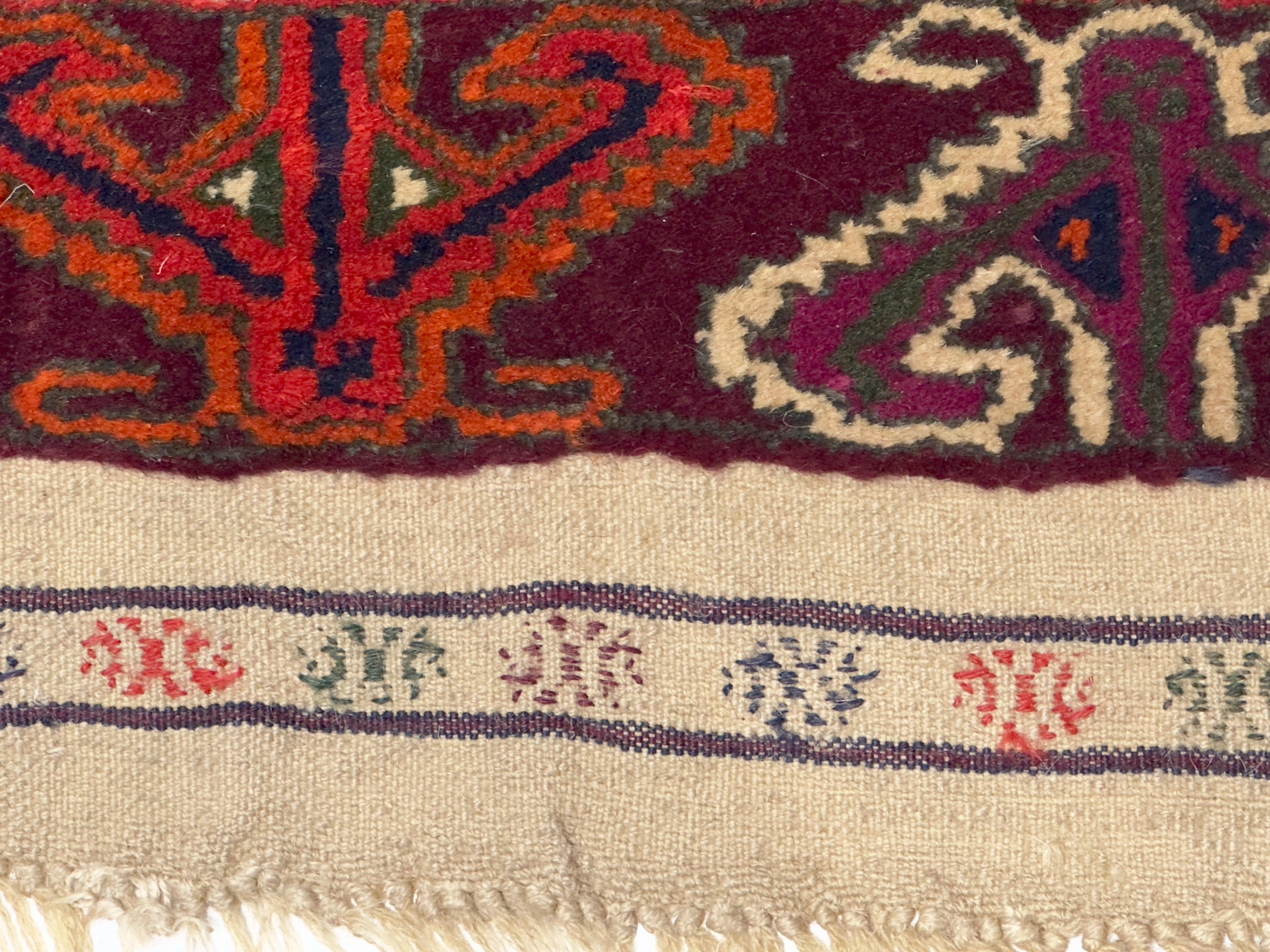 Antike Feine Turkmenische Stammes-Läufer 2'11 x 8'11 im Angebot 7