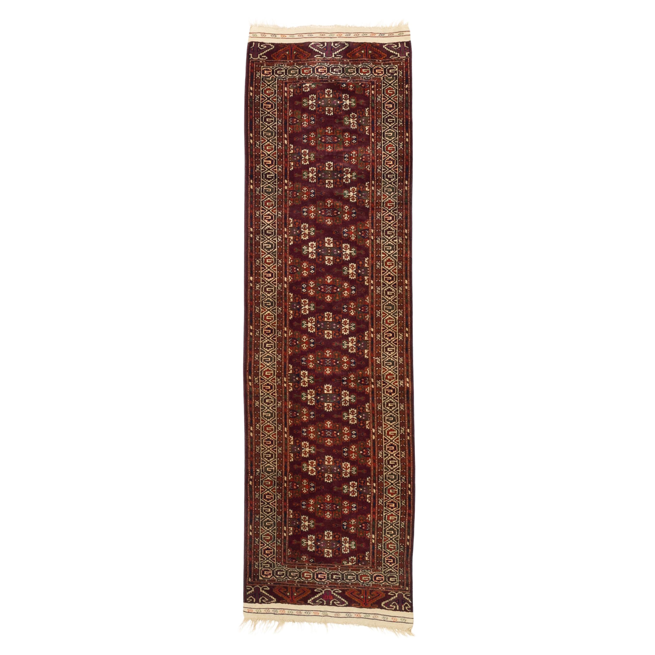 Antique Fine Turkmen Tribal Runner 2’11” x 8’11”