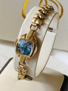 Antique Fine Watch Filled with Vintage London Blue Topaz