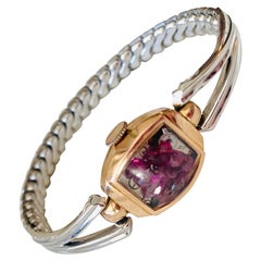 Antique Fine Watch Talisman Bracelet Filled with Vintage Rubies 