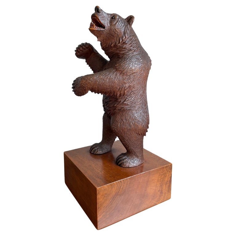 Western - Statue de Grizzly Grand Ours Brun