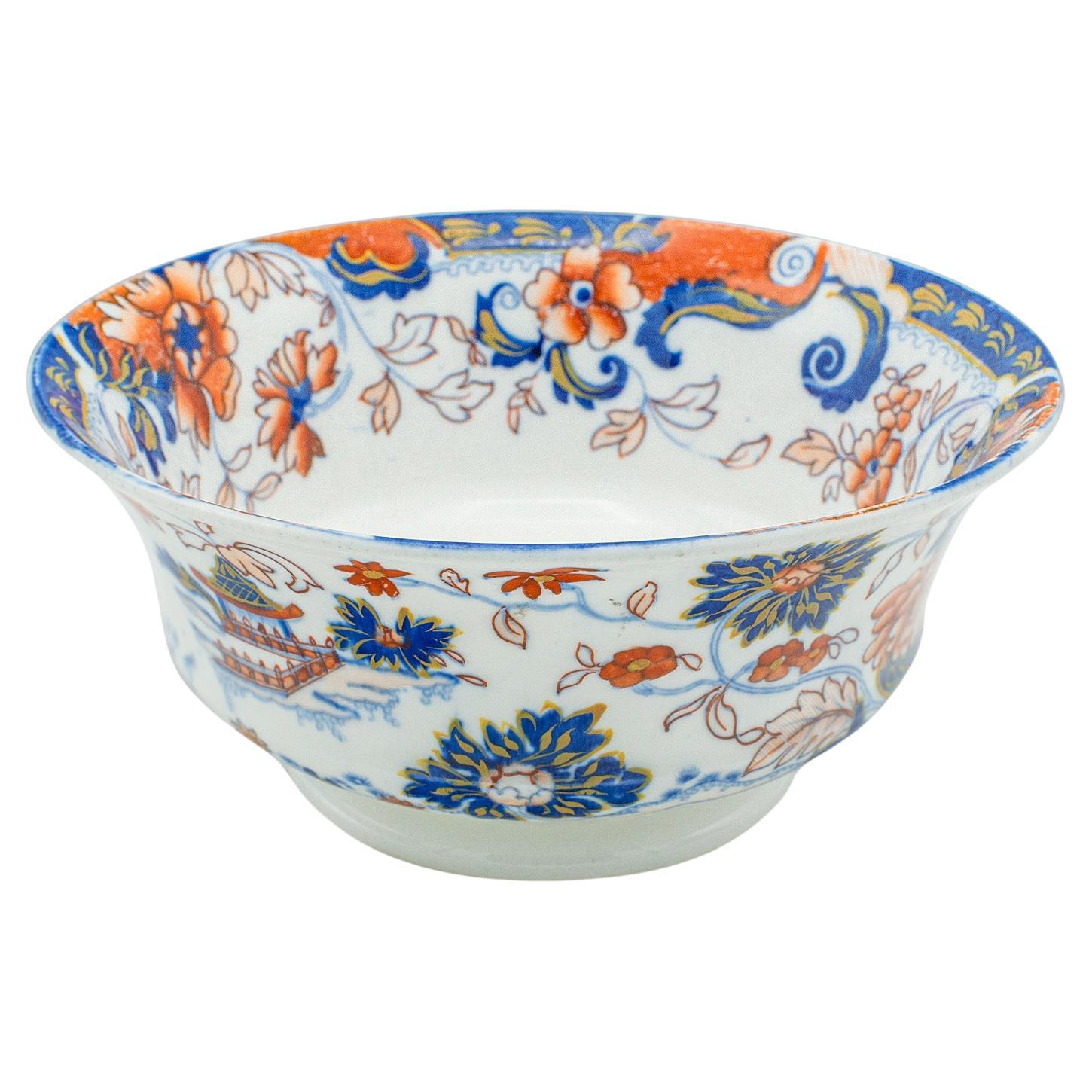Antique Finger Bowl, English, Decorative Ceramic Serving Dish, Victorian, C.1900 For Sale
