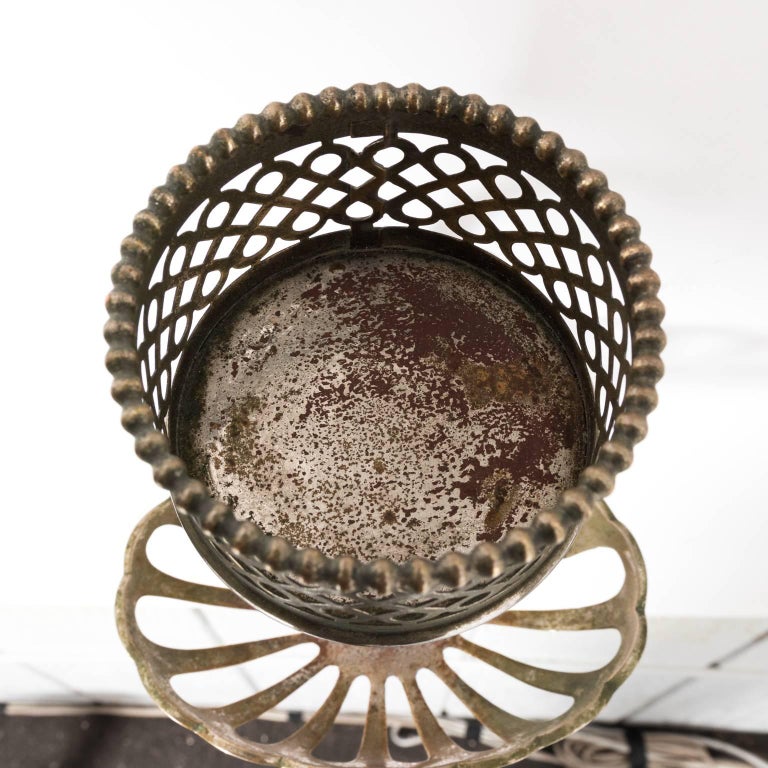 Antique Finish Nickel Cup and Soap Holder, circa 1900 at 1stDibs