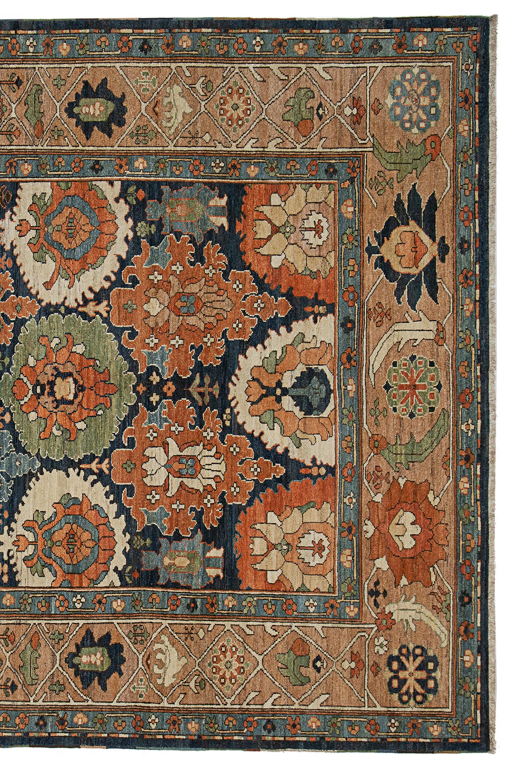 Antiker, lackierter Serapi-Teppich 313x260cm (21. Jahrhundert und zeitgenössisch) im Angebot