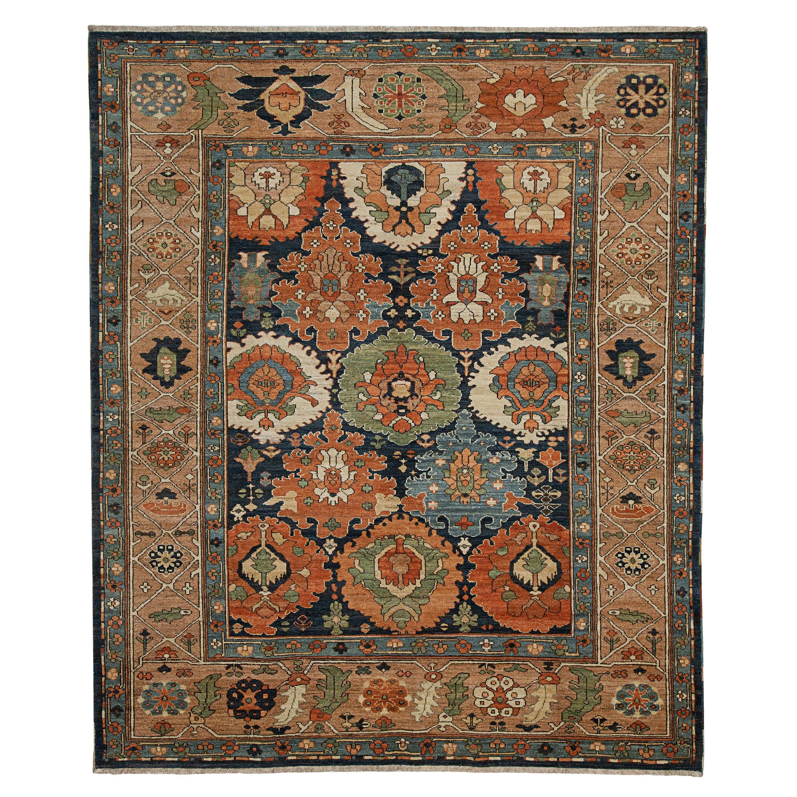 Antiker, lackierter Serapi-Teppich 313x260cm