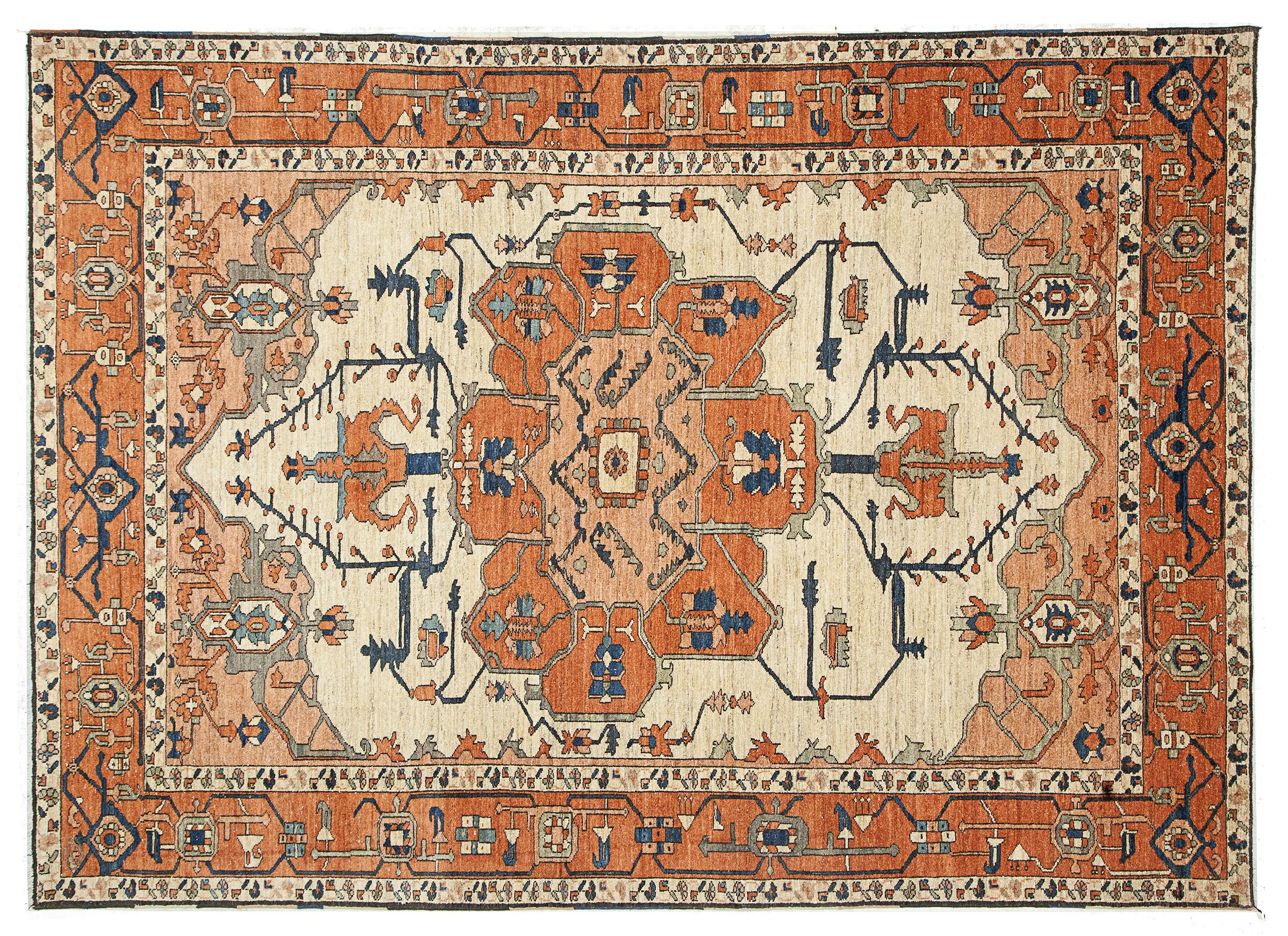 Antiker fertiger Serapi-Teppich 375x266cm (Aserbaidschanisch) im Angebot