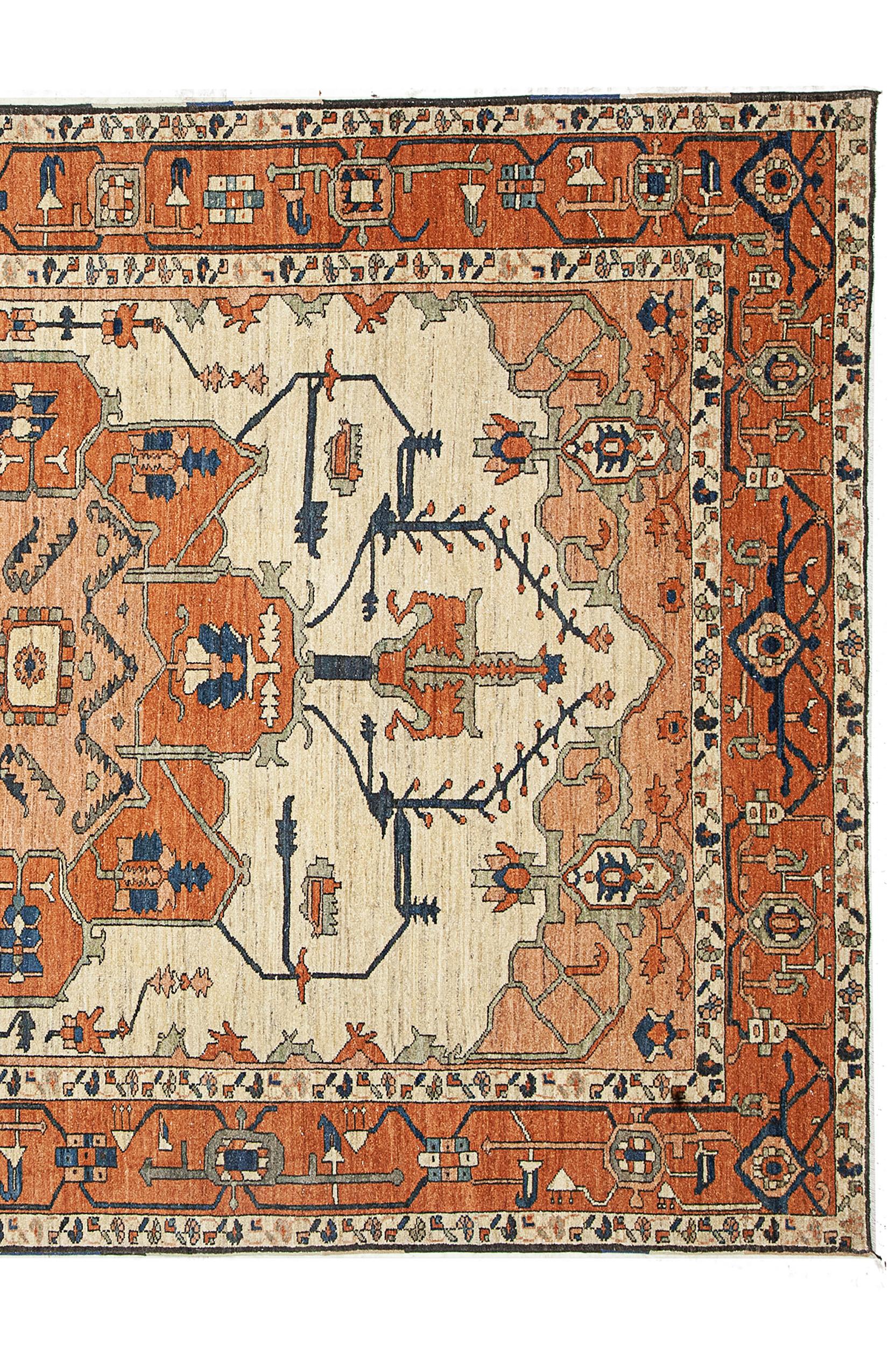 Antiker fertiger Serapi-Teppich 375x266cm (21. Jahrhundert und zeitgenössisch) im Angebot