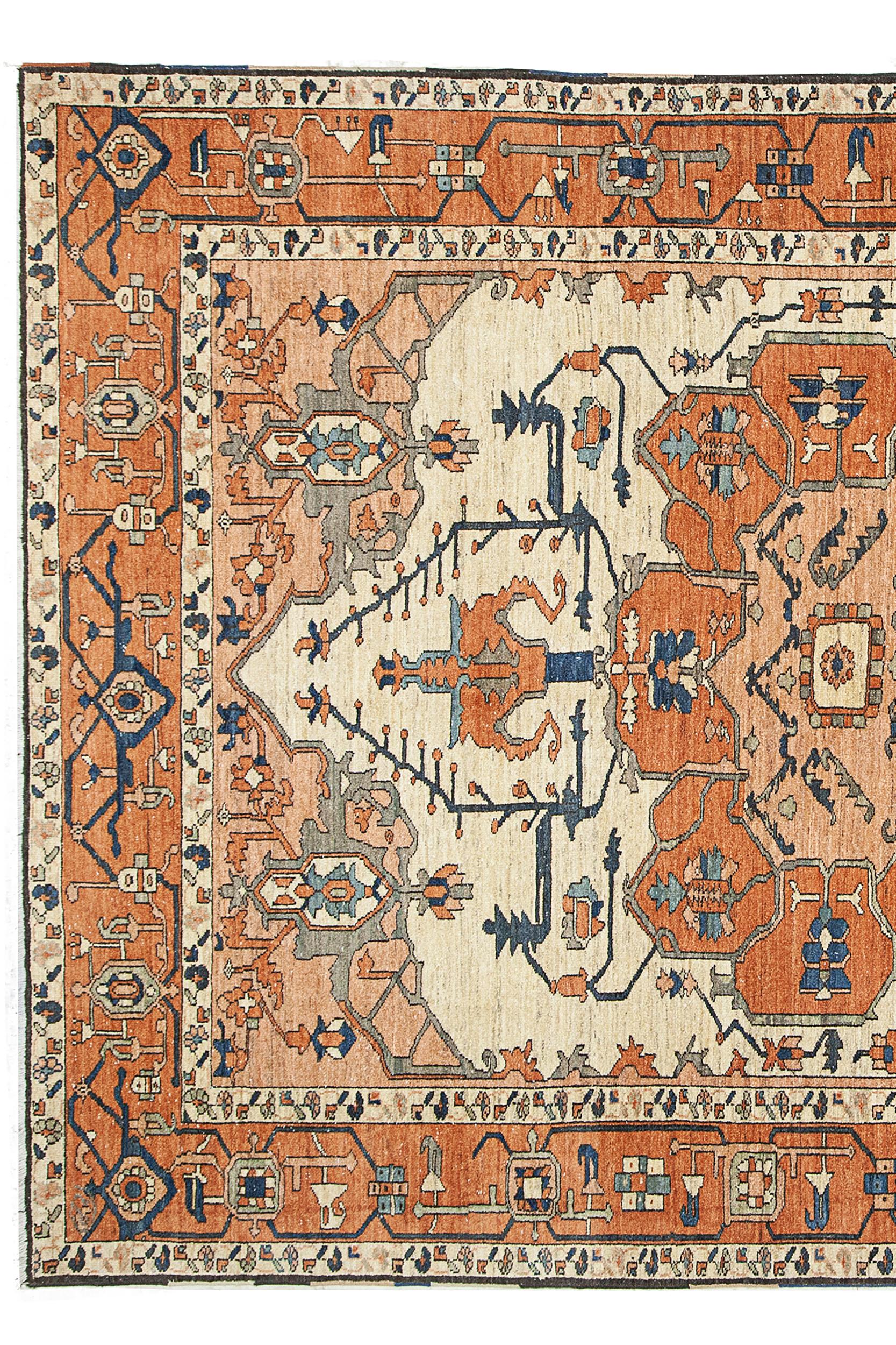 Antiker fertiger Serapi-Teppich 375x266cm (Wolle) im Angebot