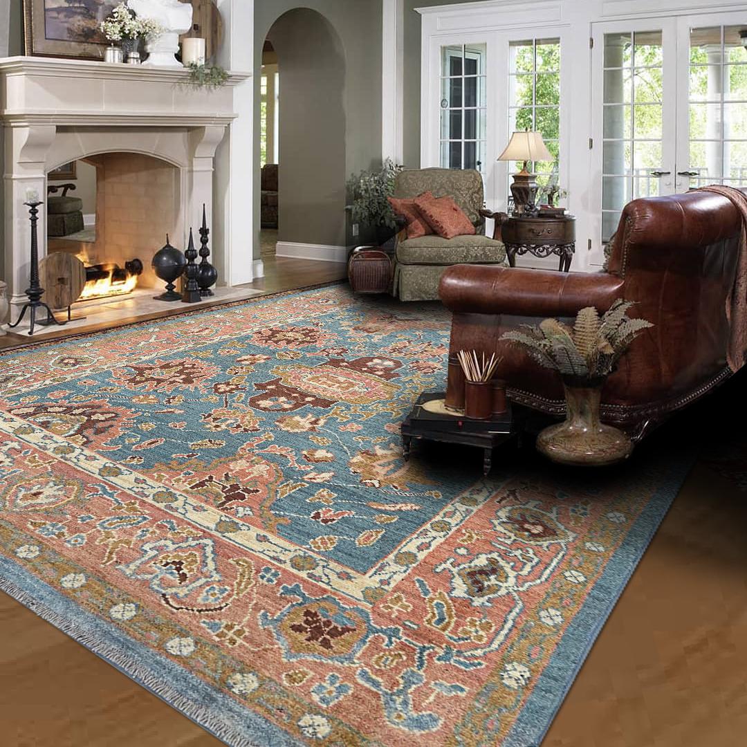 Antiker fertiger Ushak-Teppich 374x265cm (21. Jahrhundert und zeitgenössisch) im Angebot