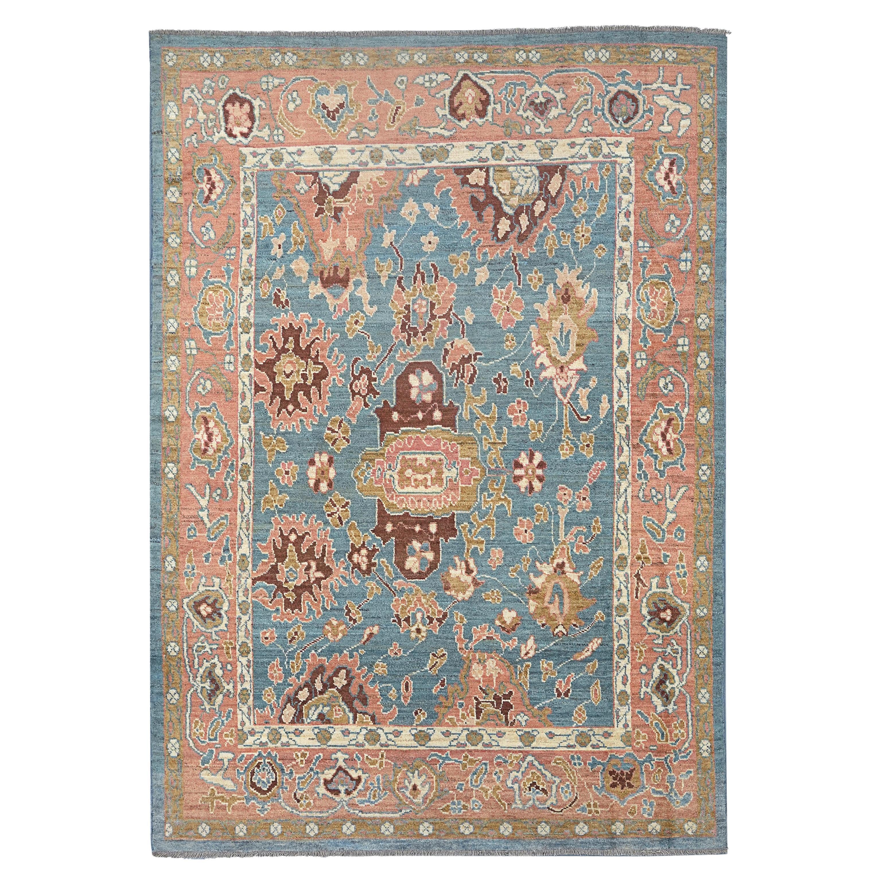 Tappeto Ushak con finitura antica 374x265cm