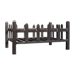 Antique Fire Basket, English, Cast Iron, Fireside, Grate, Late Victorian, C.1900