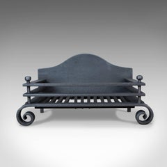 Antique Fire Basket, English, Edwardian, Grate, Iron, circa 1910