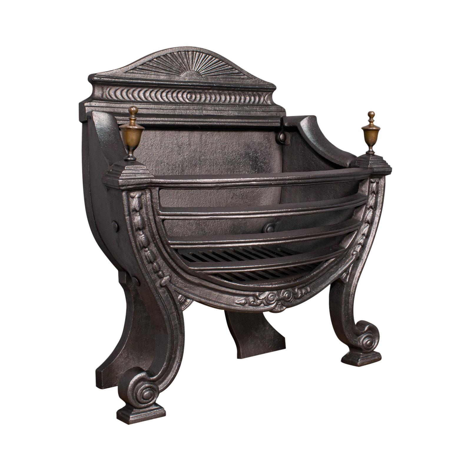 Large Antique Cast Iron Fire Back, Heavy Fire Plate, Fireplace, circa