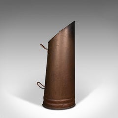 Antique Fire Bucket, English, Copper, Fireside, Coal, Log, Basket, Edwardian