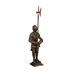 Antique Fire Companion, English, Steel, Knight, Fireside Tools, Victorian, 1900