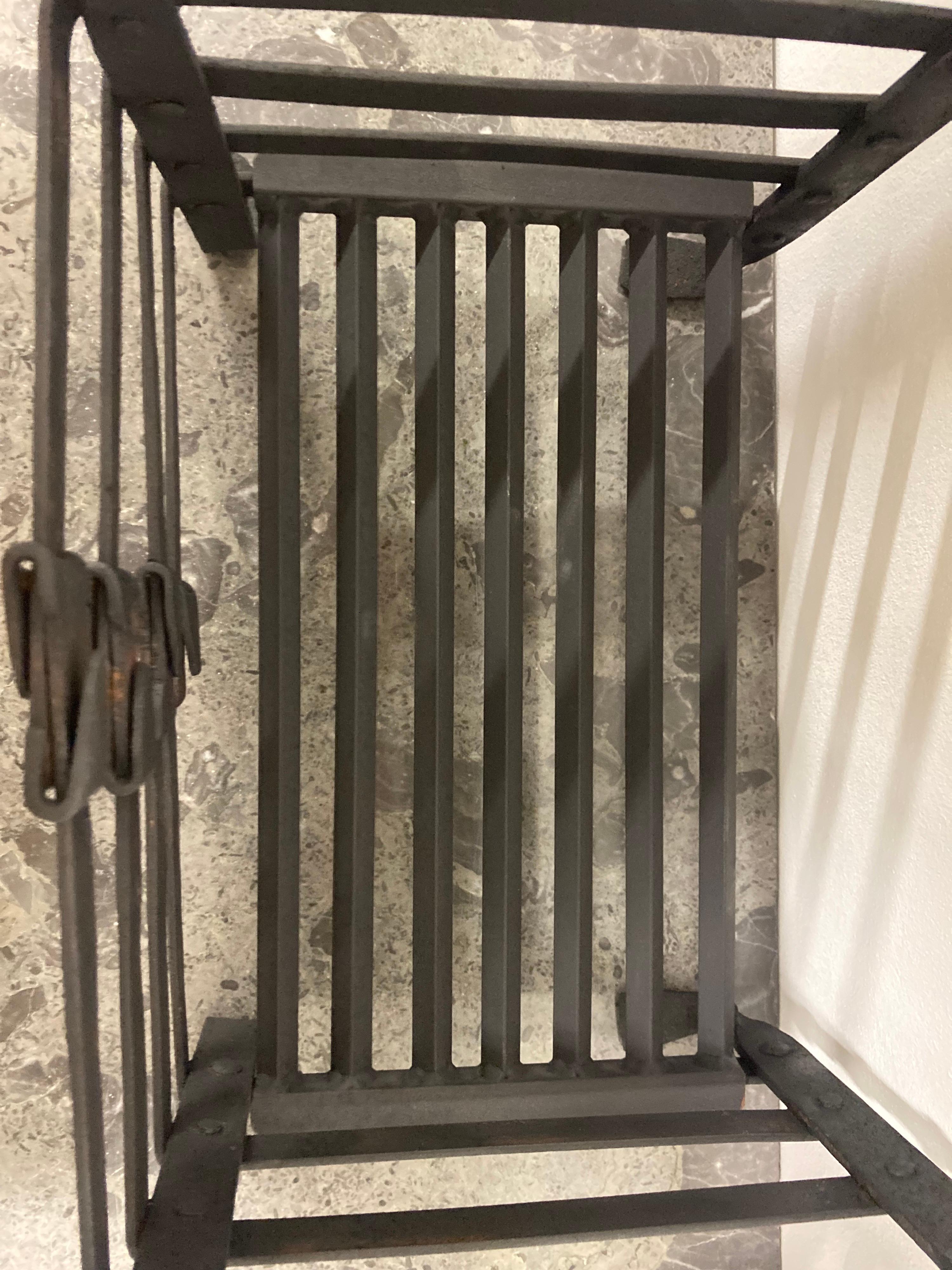 Wrought Iron Antique Fire Grate / Fireplace Basket