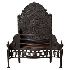 Rejilla de chimenea antigua estilo Jorge III