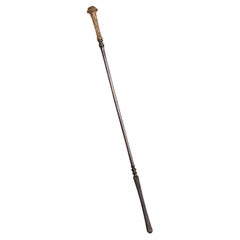 Attizzatoio da fuoco antico, inglese, ghisa, ottone, decorazione, strumento da caminetto, georgiano