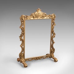 Antique Fire Screen, Gilt Gesso Guard, circa 1850