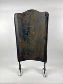 Antique Fire Screen Hand Painted Sheet Metal Spark Guard Hand Painted, France
