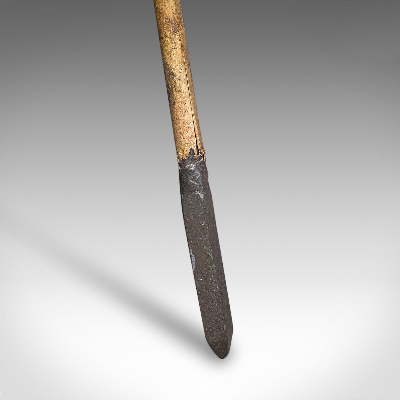 Antique Fire Tool Set, English, Brass, Shovel, Tongs, Poker, Victorian, C.1870 For Sale 7