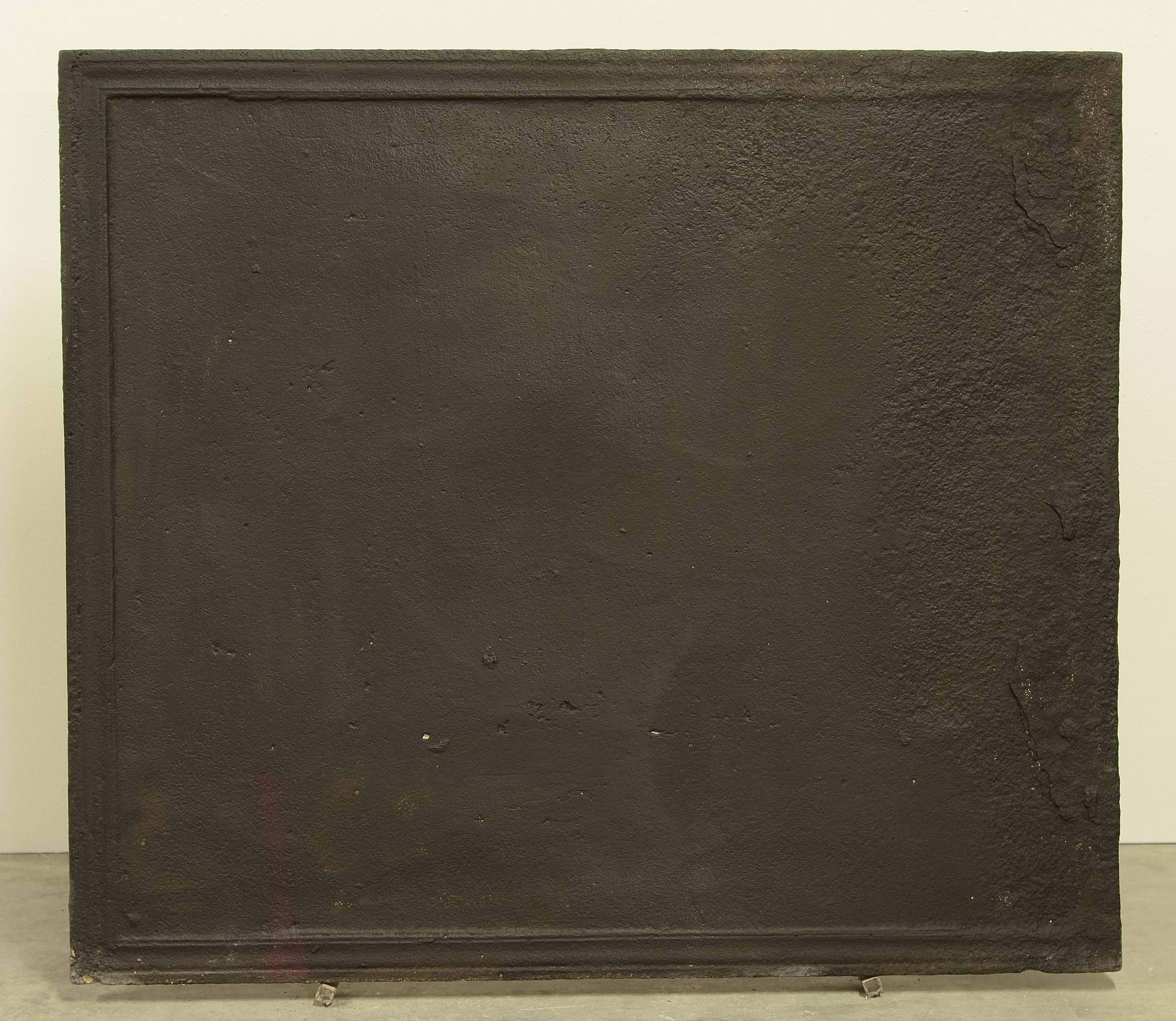 Antique Fireback -  Large, Simple and Rectangular