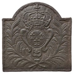 Antique Fireback / Backsplash, Coat of Arms House Bourbon