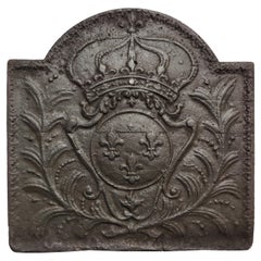 Antique Fireback / Backsplash, Coat of Arms House Bourbon