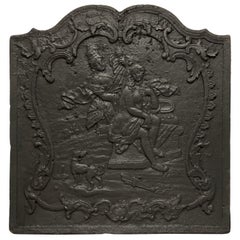 Used Fireback / Backsplash Showing the Goddess Diana Bathing