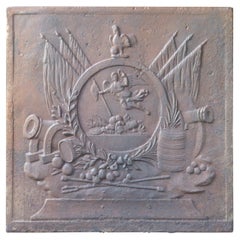Antique Fireback / Backsplash with an Allegory of France, 19th Century