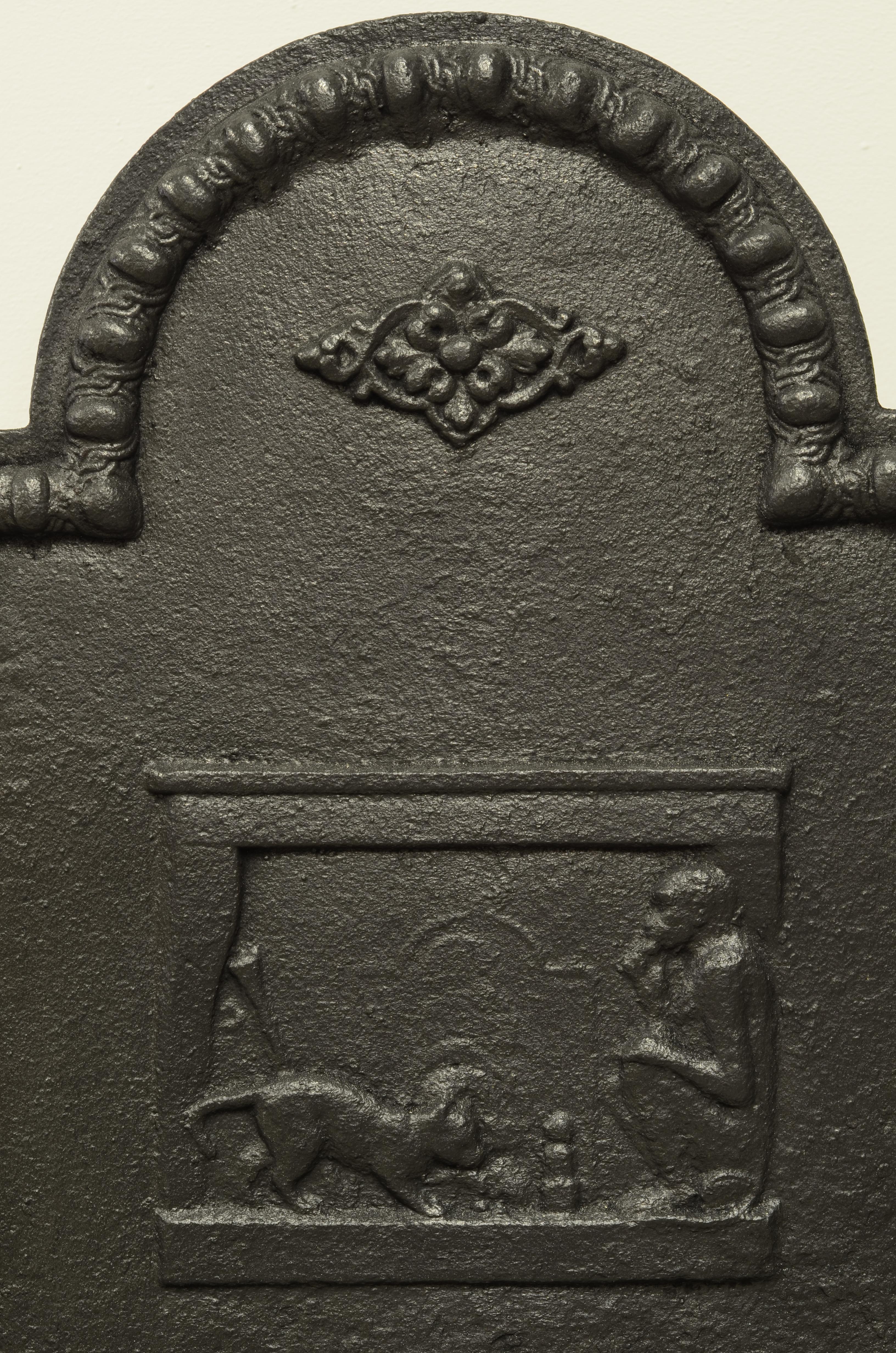 Louis XVI Antique Fireback, Small and Decorative For Sale