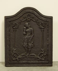 Antique Fireback "the Weeping Woman"