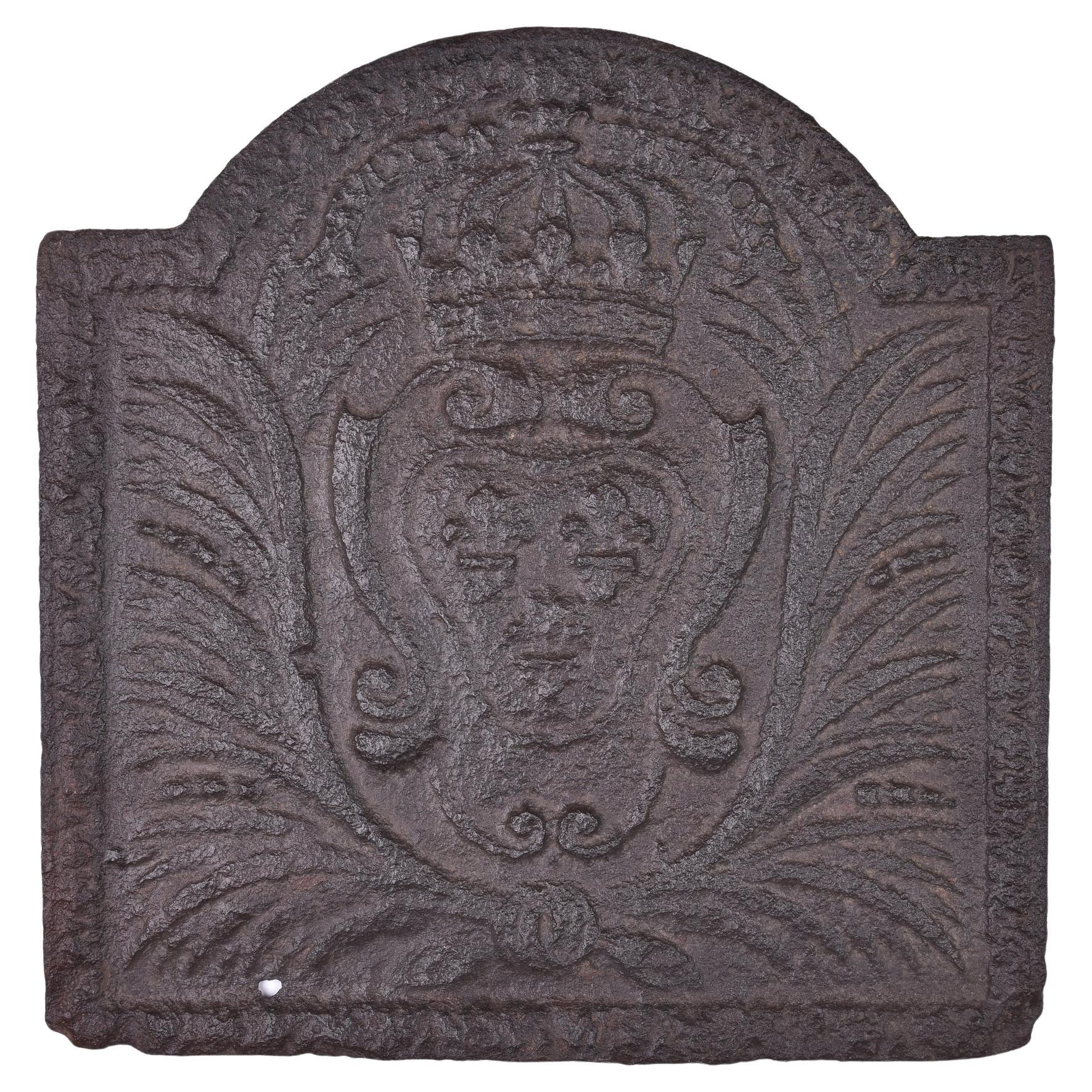 Antique Fireback With Coat of Arms