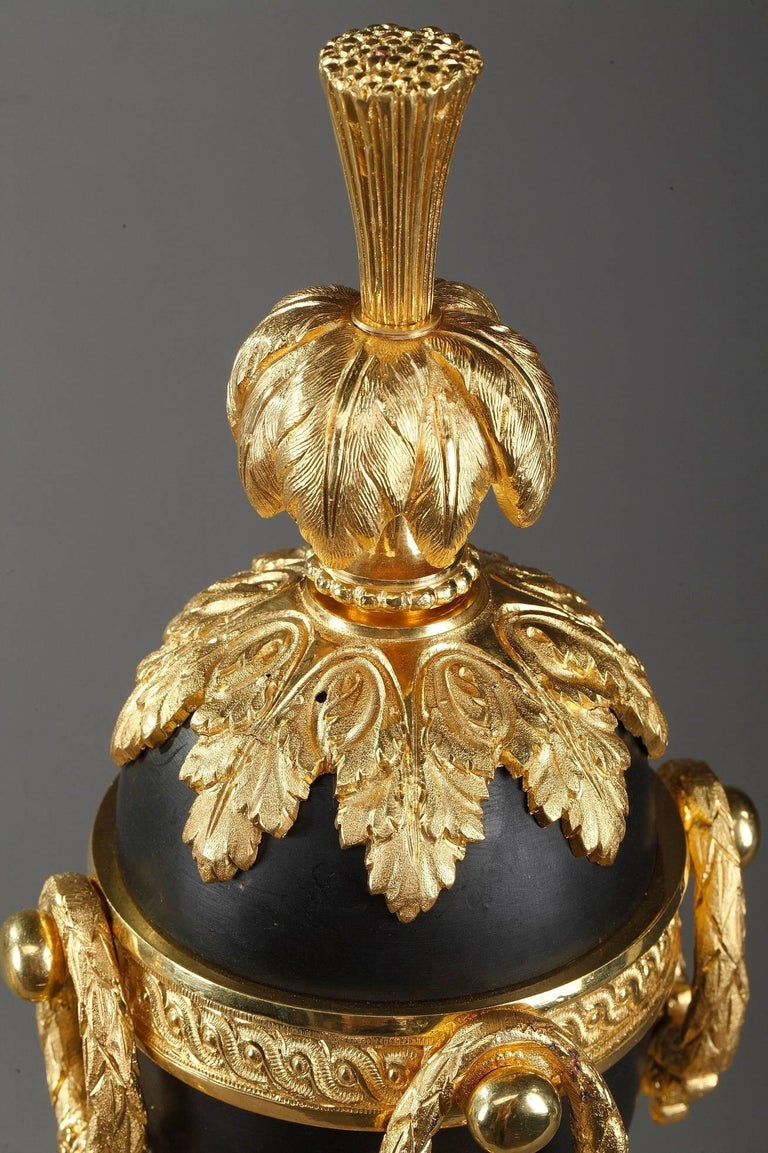 Antique Fireplace Andirons and Fender in Louis XVI Style at 1stDibs