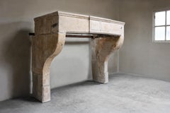 Antique Fireplace from the 19th century of french limestone