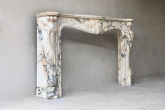 Antique Marble Fireplace  Paonazzo Marble  Style Rococo  Monumental
