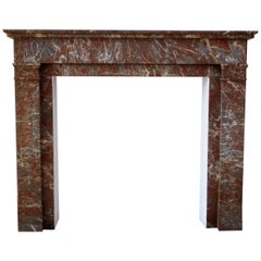 Vintage Fireplace in Sprightly Red Marble