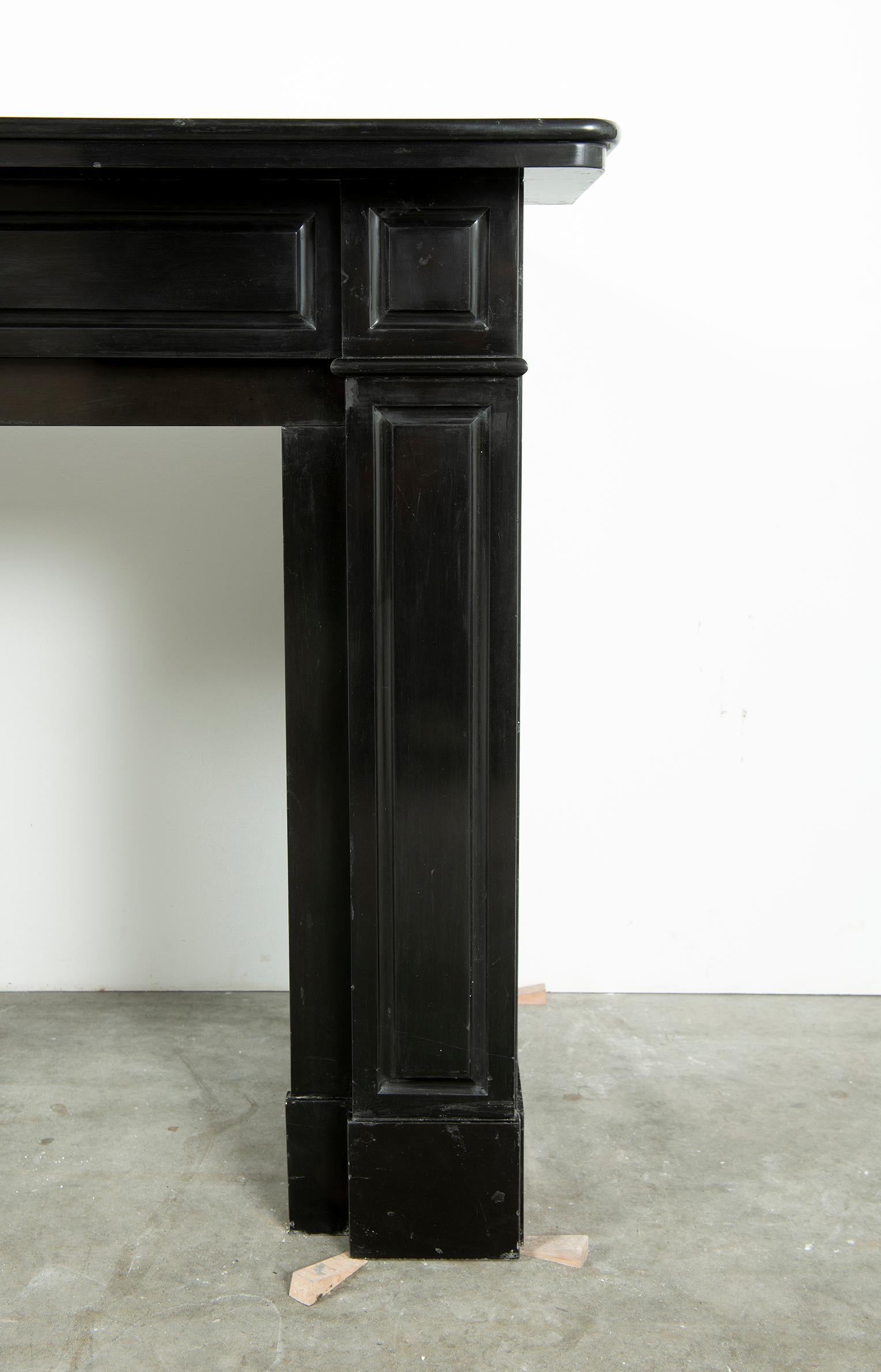 Antique Fireplace in Black Marble For Sale 5