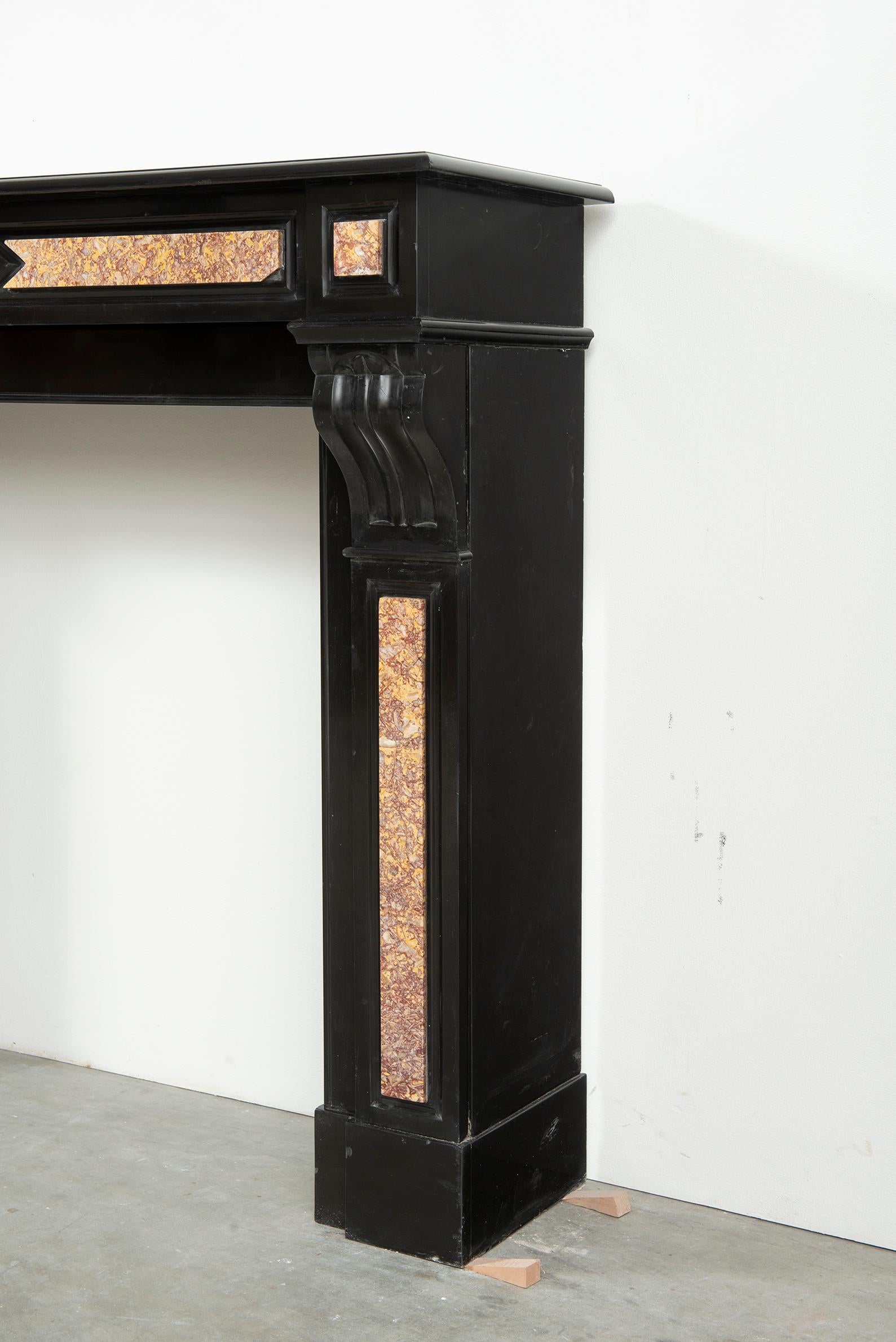 Antique Fireplace in Black Marble For Sale 7