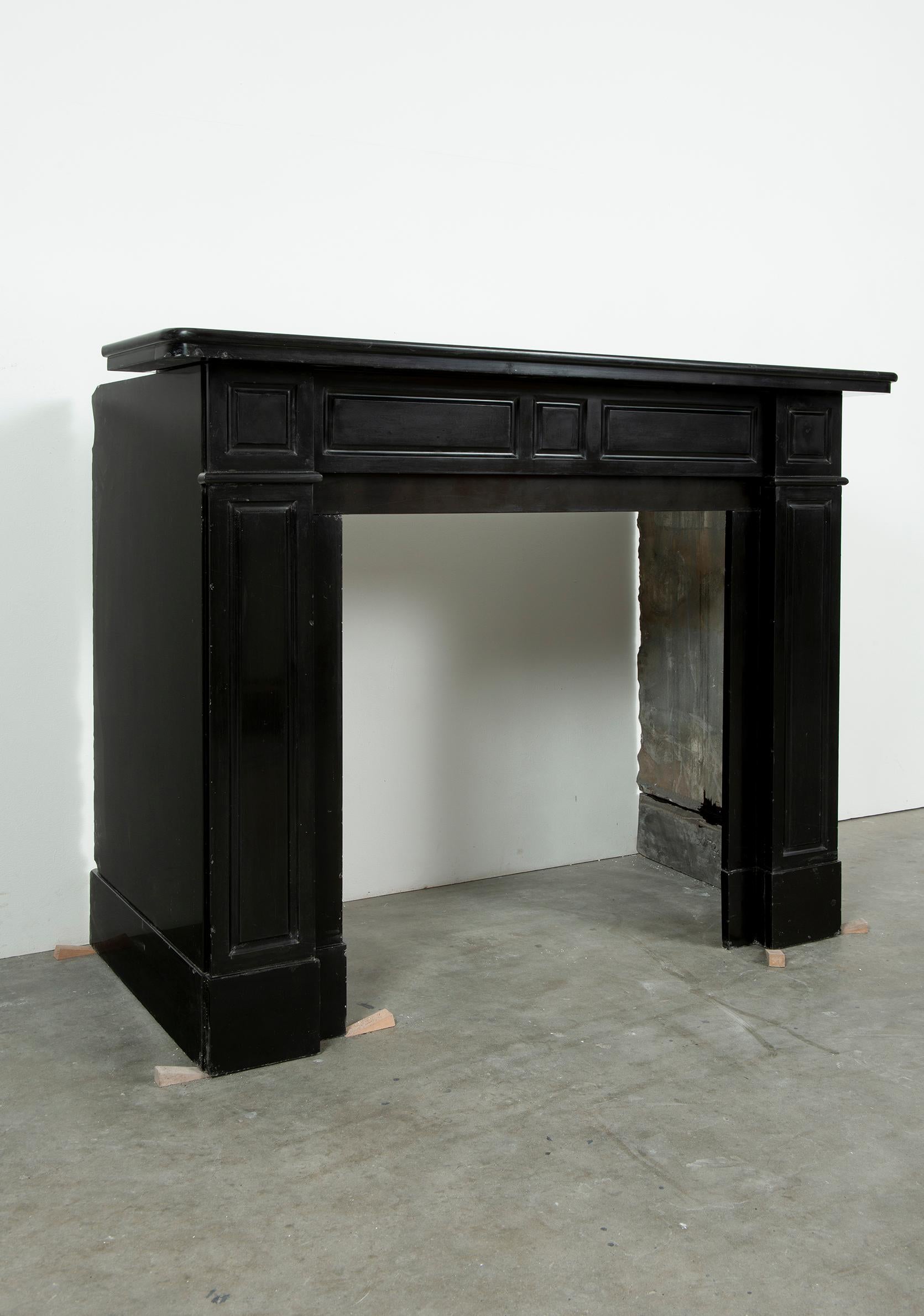 Antique Fireplace in Black Marble For Sale 11
