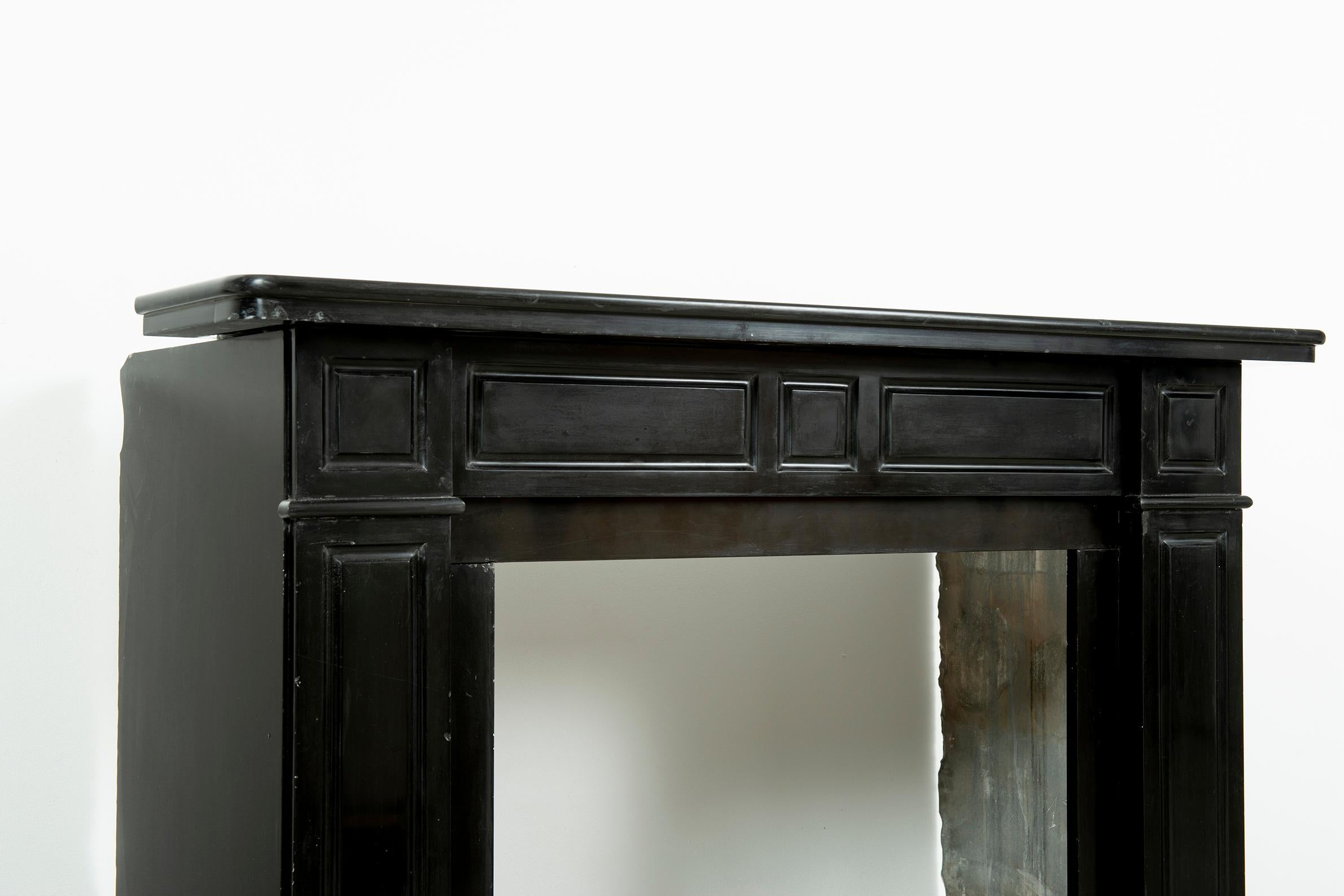Antique Fireplace in Black Marble For Sale 12