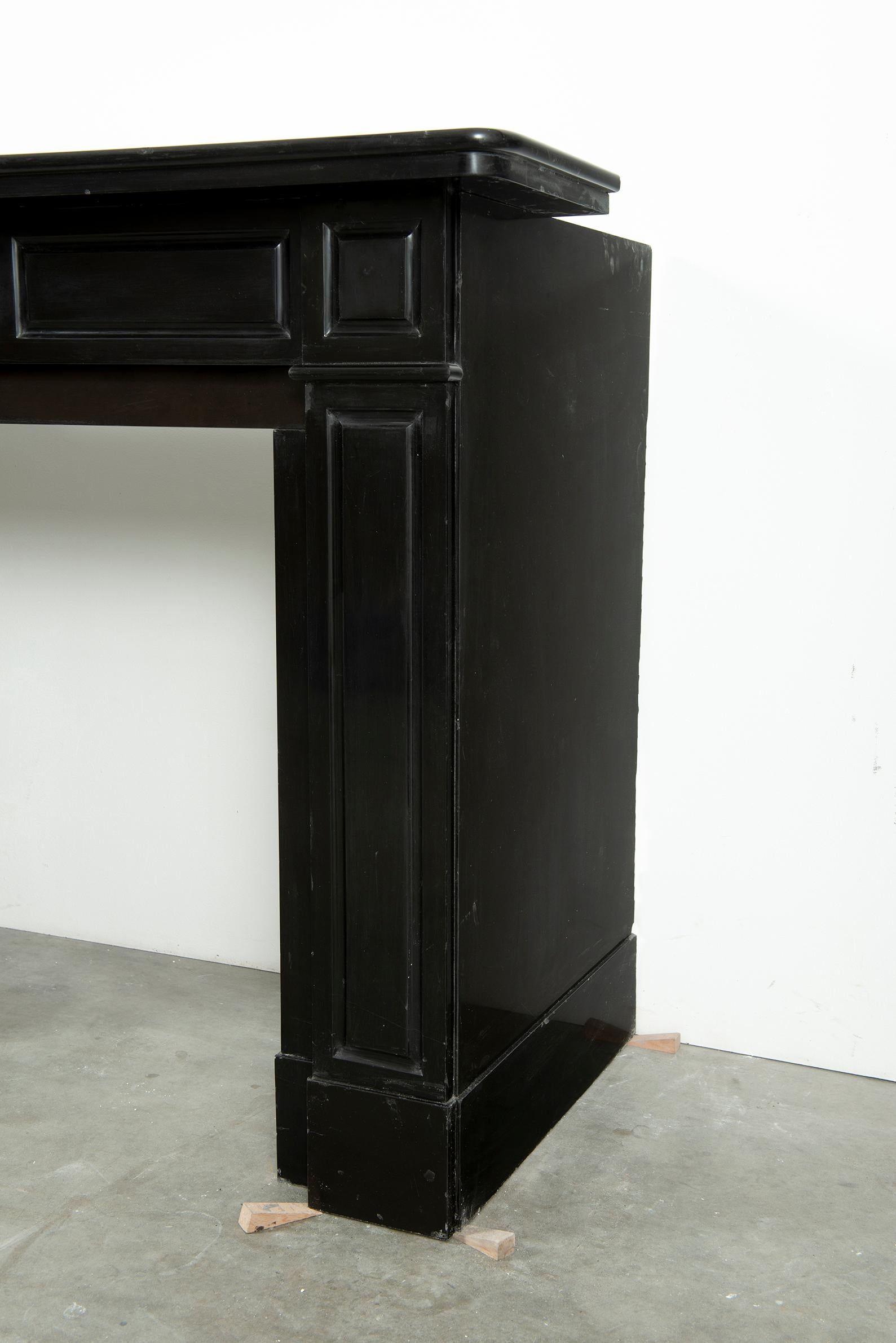 Antique Fireplace in Black Marble For Sale 3
